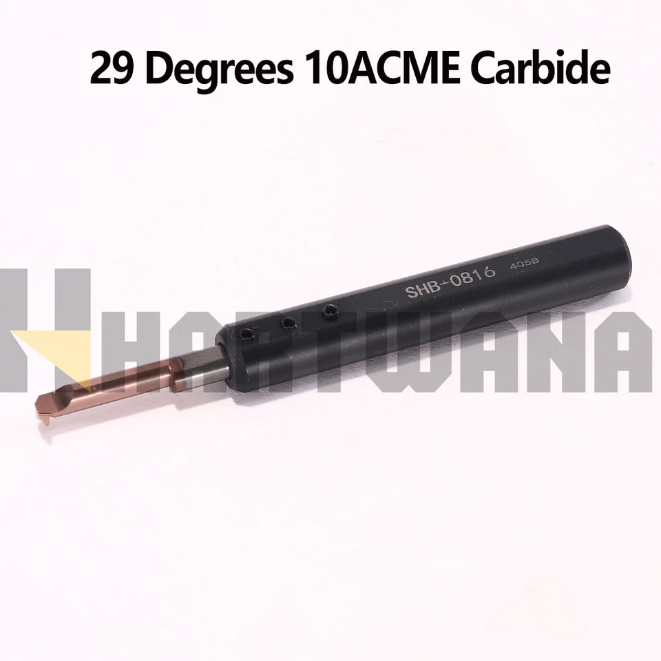MIR8D30L10ACME Solid Carbide Threading Insert 29° Turning Tool Holder SHB08-16 - Image 2 of 4