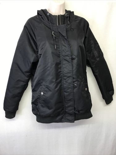 OBEY N-89 Propaganda Men's Black Hooded Long Sleeve Winter Jacket Size XS C5C - Picture 3 of 12