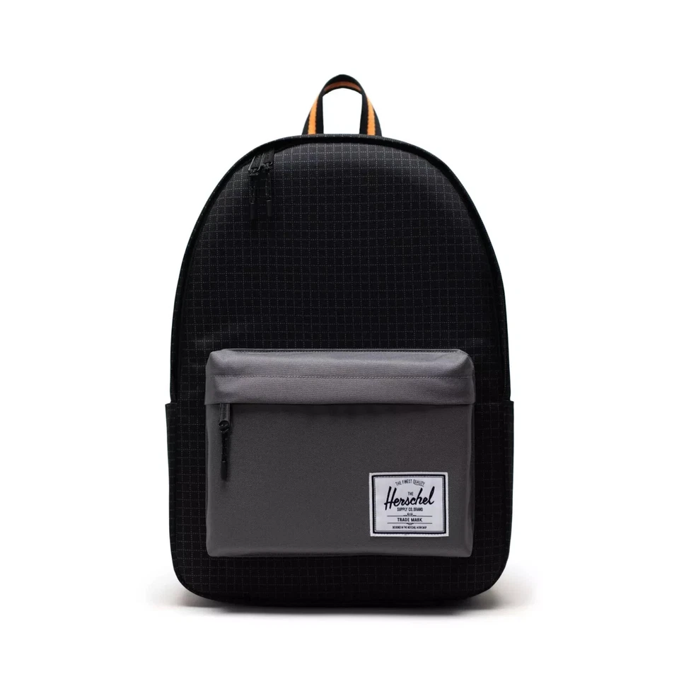 Herschel Classic XL Backpack - Black Grid/Gargoyle/Sun Orange 828432566587