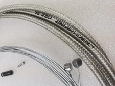 JAGWIRE BRAIDED SL SLICK LUBE HOSE CABLE BRAKE SHIFTER KIT TITANIUM SILVER COLOR