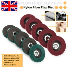 115MM Nylon Fiber Flap Polishing Wheel Pad Abrasive Buffing For Angle Grinder