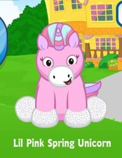 Webkinz Classic Lil' Pink Spring Unicorn Virtual Adoption Code Only Messaged