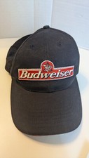 Vintage Budweiser Anheuser Busch Cap Hat Embroidered Logo Cotton Navy Blue