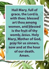 The Hail Mary Prayer Card. A5 with Envelope | Catholic | Christian | Gift |