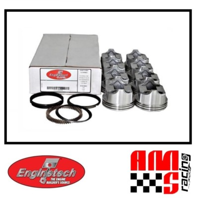 #ad Flat Top Pistons w Moly Rings for 1985 2003 Chrysler Dodge Jeep 318 5.2L V8 $207.21