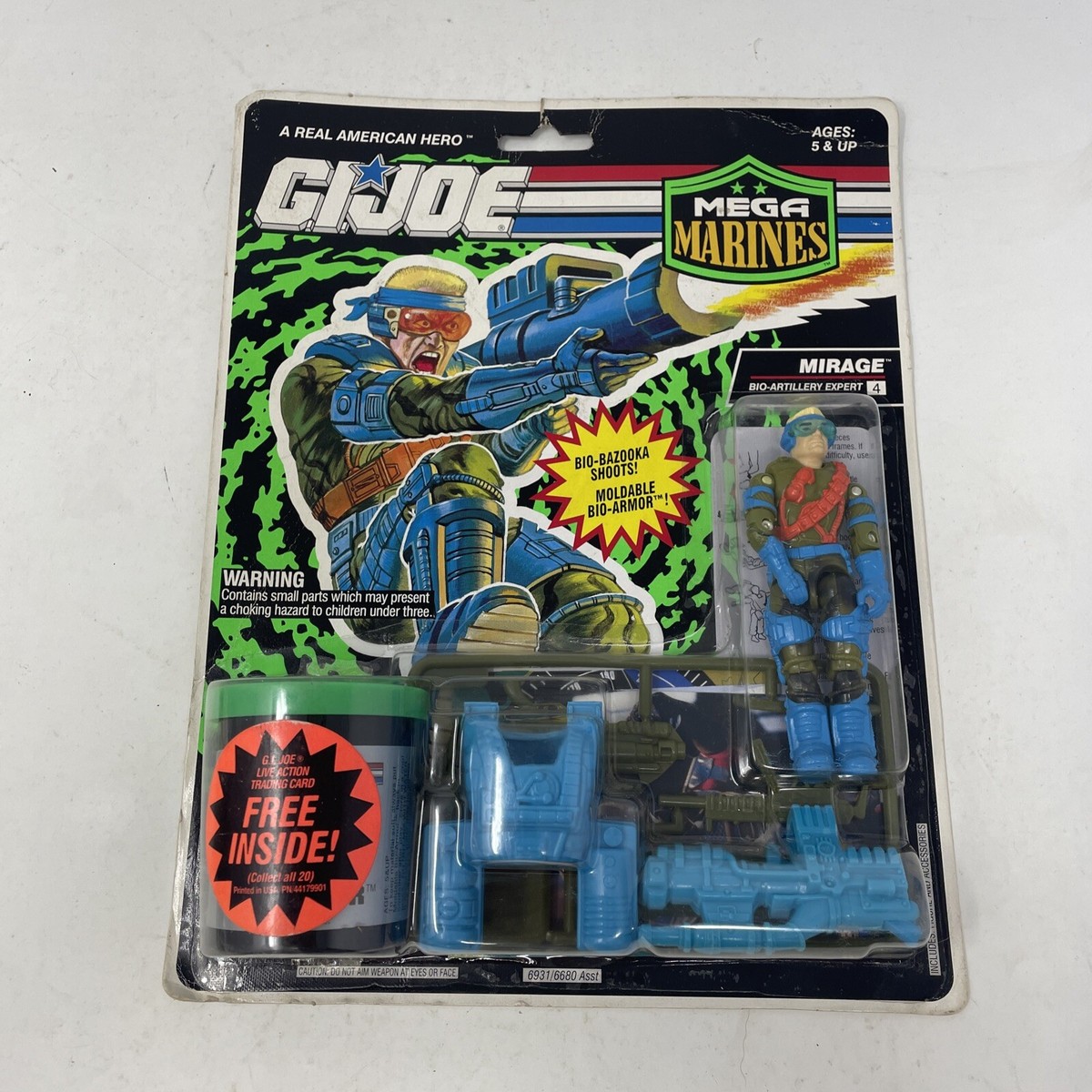 GI Joe Hasbro 1993 Mega Marines Bio-Armor Mirage Action Figure New