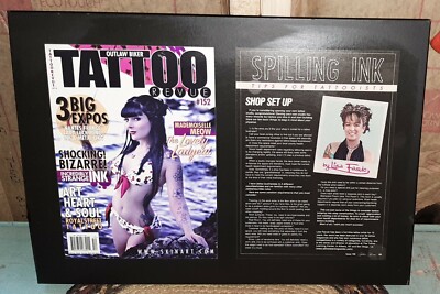 Large Featured Magazine Laminated Tattoo Plaque for Shop