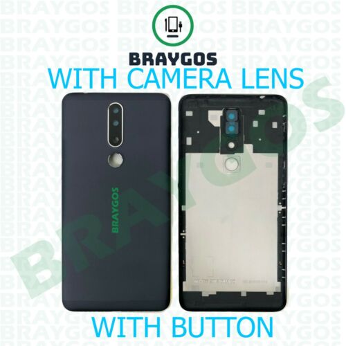 Rear Back Battery Cover For NOKIA 3.1 PLUS With Buttons & Camera Lens Black - Afbeelding 1 van 1