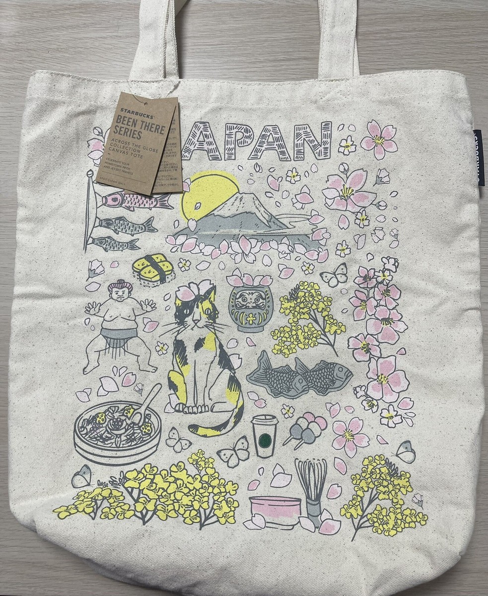 STARBUCKS JAPAN SAKURA 2024 BEEN THERE SERIES TOTE BAG, FUJI