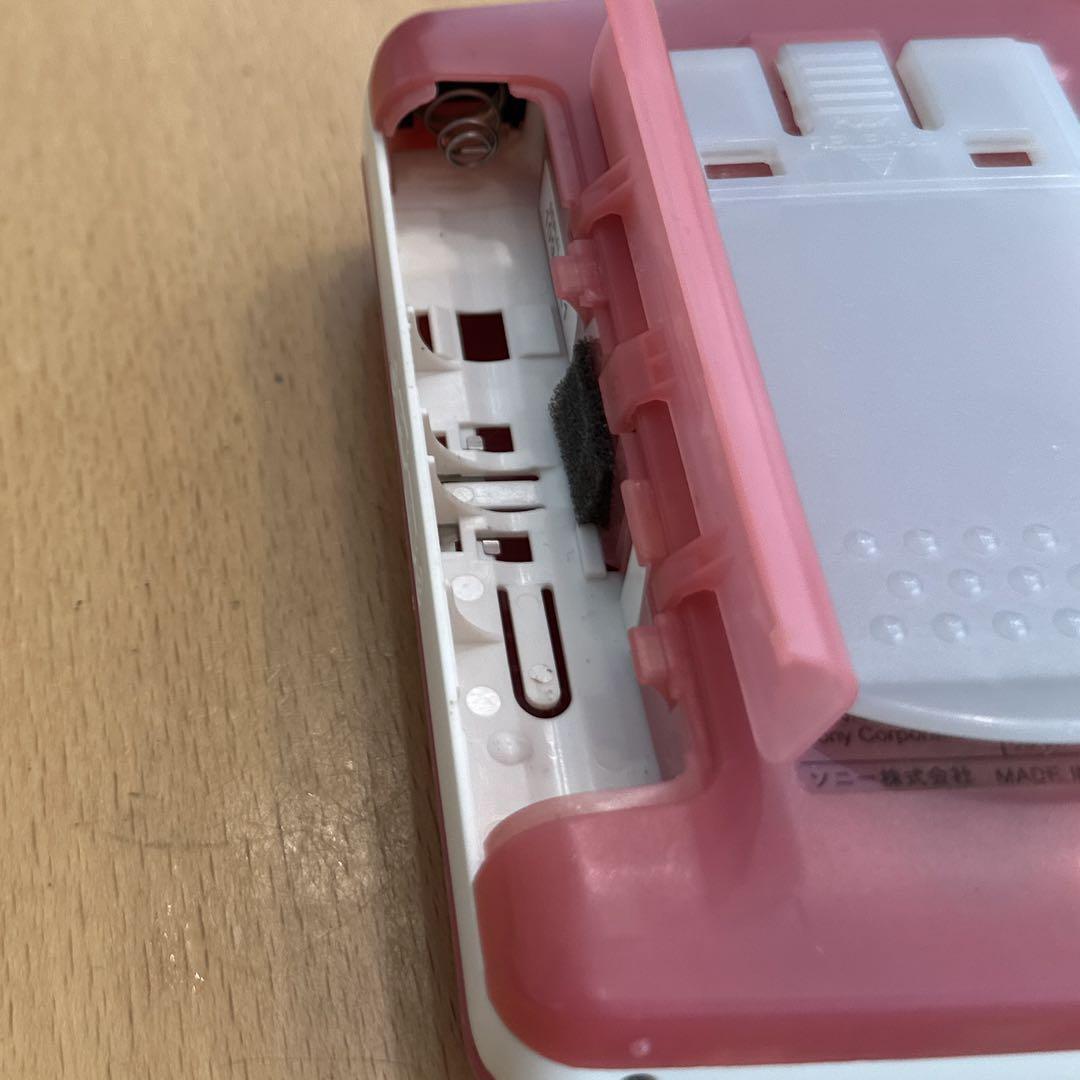 【極美DE可動品】SONY-AIWAカセット プレーヤー　HS-PS003 AIWA HS-PS003 Pink Portable Stereo Cassette Player With Belt
