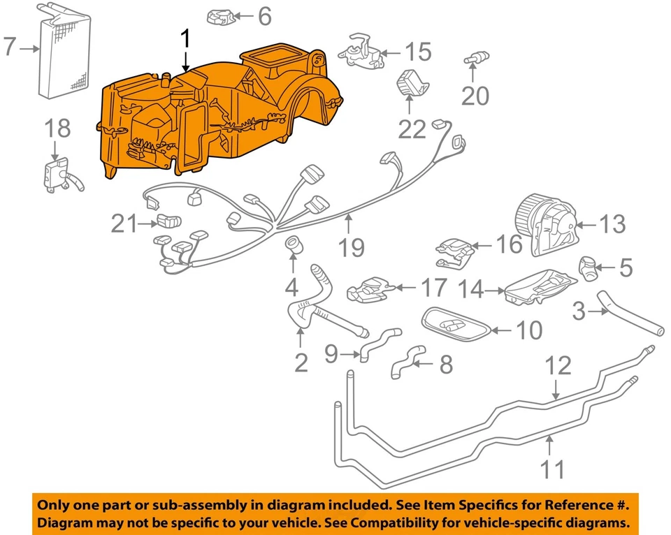1997 2004 Porsche Boxster OEM Complete Housing AC Evaporator - Image 3 of 4