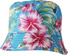 Chapeau seau Bob à fleurs réversible Printemps/été - Homme/Femmes Taille Unique