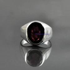 Natural Smoky Quartz Gemstone with 925 sterling Silver Ring For Men's #C8R
