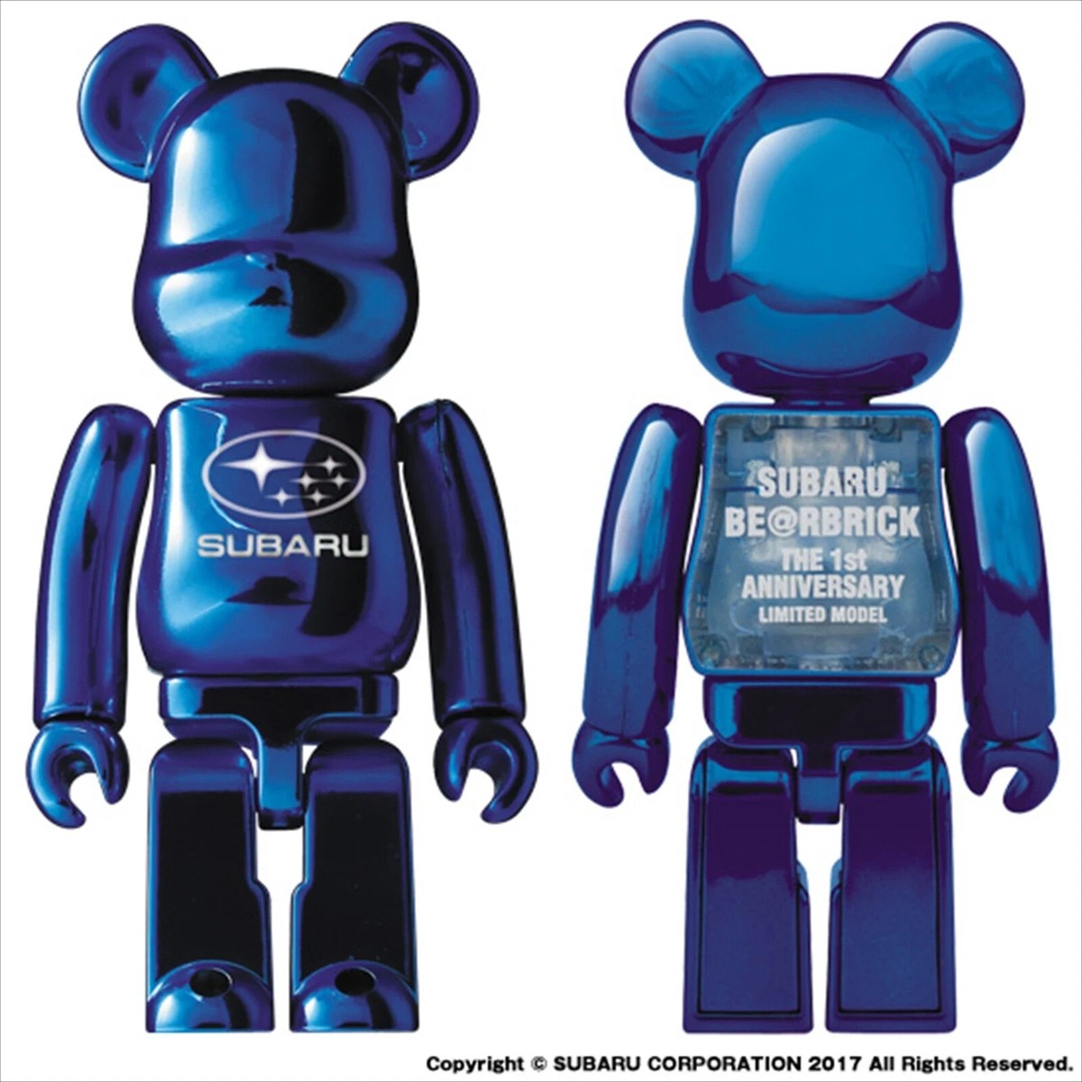 SUBARU BE@RBRICK BEARBRICK 100% LIMITED MODEL 1st BLUE Figure