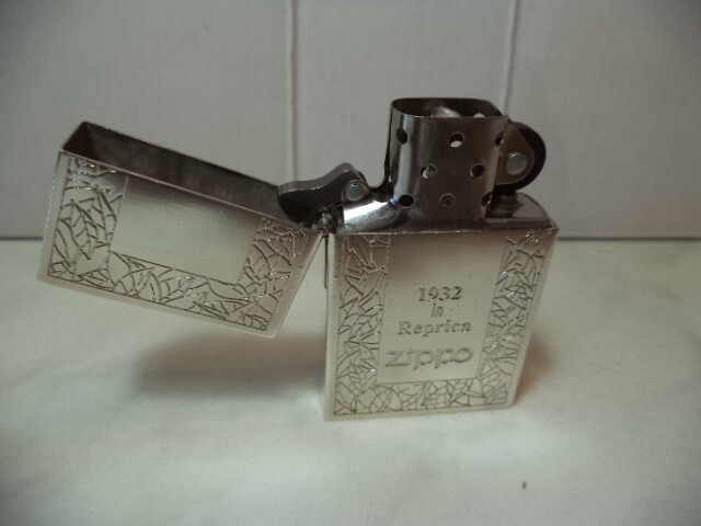 ZIPPO LIGHTER 1932 REPRICA REPLICA SILVER PLATED JAPAN