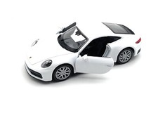 Modellauto Porsche 911 992 1:34-39 Weiß Miniatur Fahrzeug