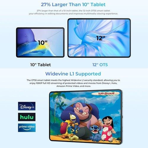Oukitel OT5S 4G LTE Tablet PC 12'' 2.4K Screen 24GB RAM 256GB ROM 8250mAh 16MP - Picture 10 of 15