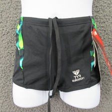 TYR Durafast Boys Atlantic Epic Shorts Black Workout Running Boxer USA 22 New