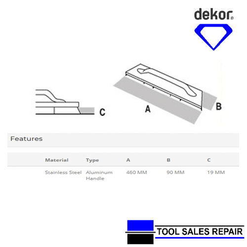 Dekor Plaster Render Plane Angled Stainless Steel Corner Trowel Scraper - Picture 2 of 3