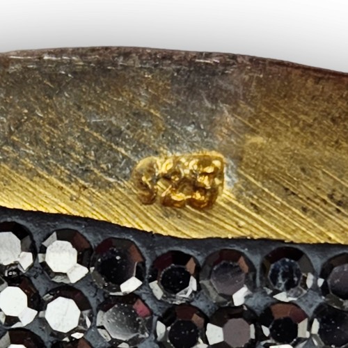 Druzy Crystal Snakeskin Cuff Bracelet Natural Geode Slice 925 Sterling Vermeil - Picture 7 of 12