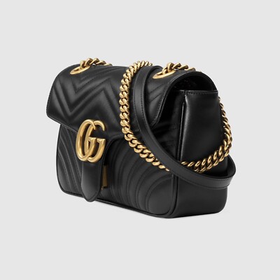【極希少】破格‼️GUCCI GG Marmont ショルダーバッグ ブラック 100% Authentic Gucci GG Marmont small matelassé shoulder bag