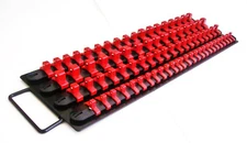 80pc GOLIATH INDUSTRIAL SOCKET STORAGE TRAY RAIL RACK HOLDER 1/4 3/8 1/2 LSTR