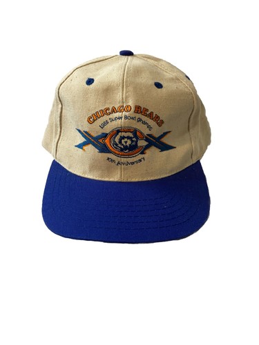 Vintage Chicago Bears Snapback Hat Cap Super Bowl 1986 Champs 10th Anniversary