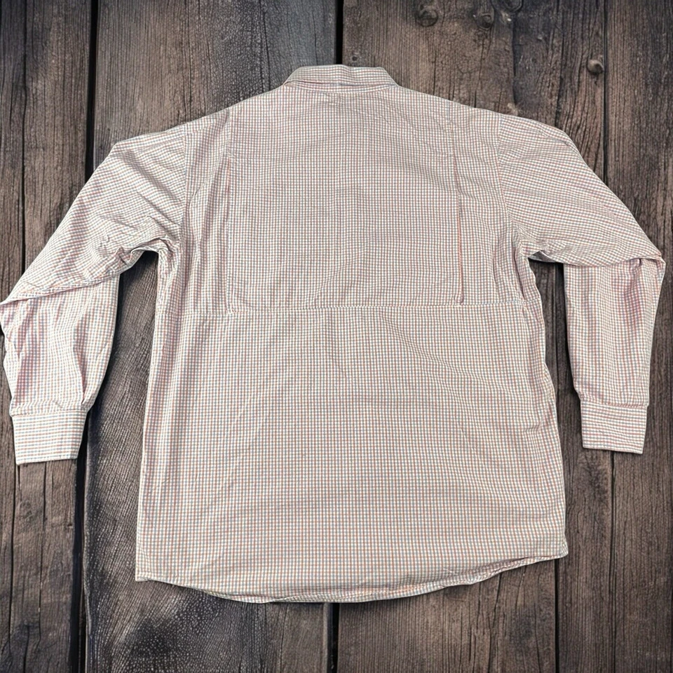 COAST PAWLEYS ISLAND MARINA FISHING SHIRT MEDIUM PINK BLUE WHITE CHECK COTTON - Image 4 of 4