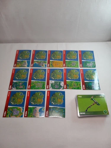 2020 Panini Fortnite Series 2 Harvesting Tools+Maps Complete Set USA PRINT