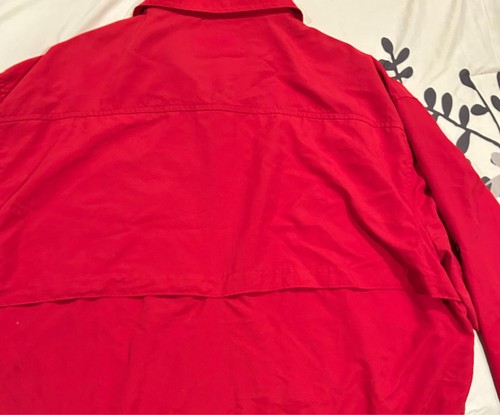 Jawbone Tackle Co 2XL Men's Button Up Fishing Shirt Long Sleeve Solid Red Vented - Picture 6 of 8