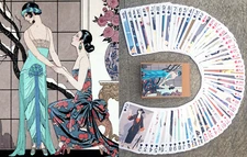 Playing Cards (Poker Deck 54 Cards) GEORGE BARBIER Vintage French Art Deco 055