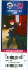 2009 Nationals vs Mets Ticket: Nick Johnson, Adam Dunn & Elijah Dukes hit HRs