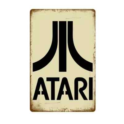 Atari Metal Tin Sign Vintage Style Gaming Suit Games Room Man Cave 2600 Arcade