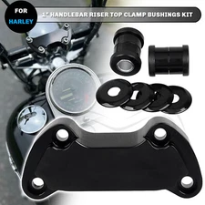 1" Handlebar Riser Top Clamp & Bushings Kit For Harley Softail Sportster XL883R