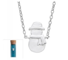 Sterling Silver Snowman Necklace