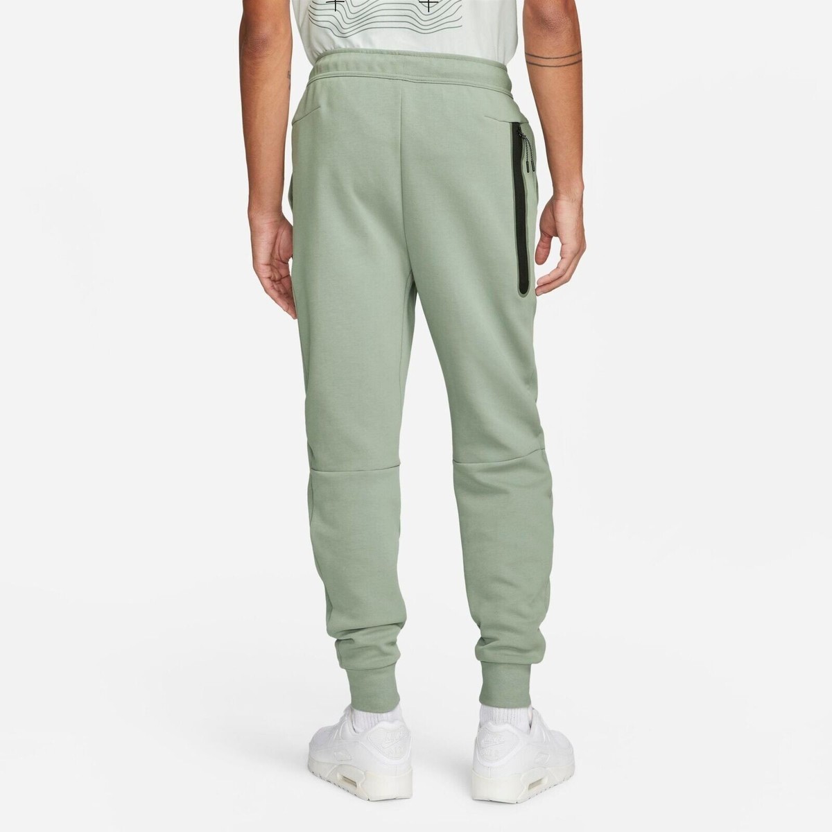 nike heritage velour cuffed sweatpants in light khaki