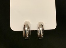 Silvertone Small Hoop Earrings