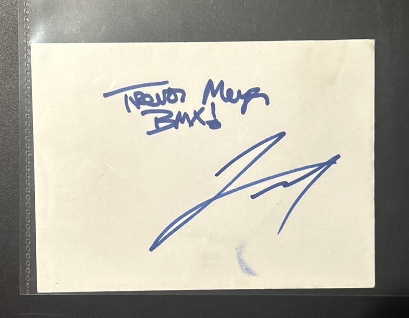 BMX X-GAMES GOLD Medalist Autographed Trevor Mayer Autograph Envelope (CP Obtn)