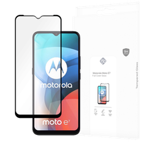 Panzerfolie Schutzglas Motorola Moto E7 Displayschutz - Cazy - Schwarz