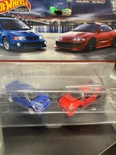 Hot Wheels Two Pack Target '95 MITSUBISHI ECLIPSE RED /LANCER EVOLUTION VI BLUES