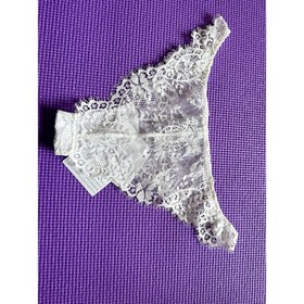 $245 La Perla Lace Panties Exotique Briefs White Size US M Womens Underwear 