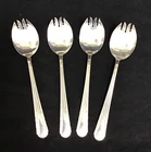 International Silver Sterling Silver Set of 4 Orchid Ice Cream Dessert Spoons