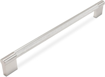 10'' Satin Nickel Knurled Cabinet Pulls - 6 Pack Drawer Handles