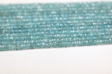 AAA  Natural Blue Zircon Rondelle Beads 4.5-5.5 mm