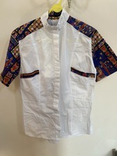 Equetech competition short sleeve riding shirt with splash of Egyptian design 10