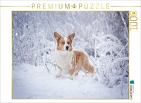 Calvendo Puzzle Welsh Corgi In The Snow | 1000 Pieces, Finished Size 25.2 × 18.9