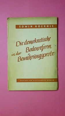 240125 Edwin Hoernle DIE DEMOKRATISCHE BODENREFORM IN DER BEWÄHRUNGSPROBE