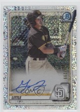 2020 Bowman Chrome Prospects Speckle Refractor /299 Grant Little Auto 2a9