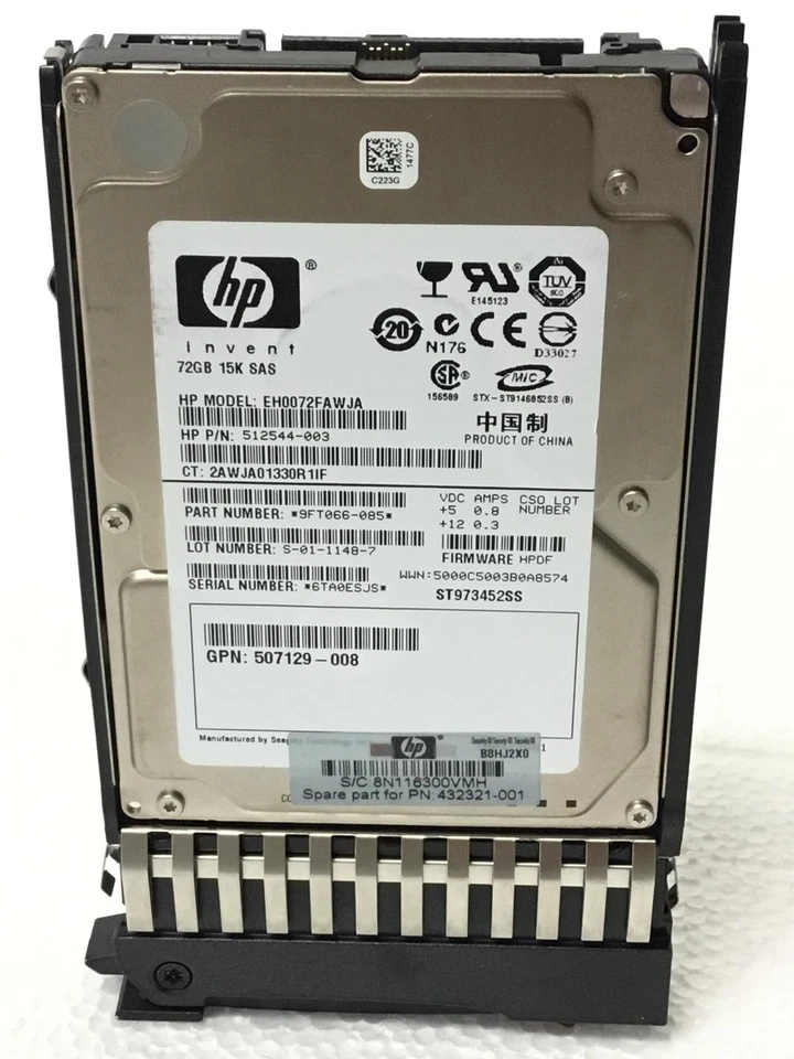 10x HP EH0072FAWJA 72GB 15KRPM 3Gbps 2.5" SAS HDD Hard Drive 512544 ST973452SS - Image 2 of 4