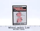 Hot Rod Instruction Manual Booklet Action Figure 1986 Hasbro G1 Transformers